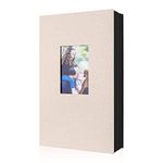 Benjia Photo Album 6x4 Slip in, Linen 300 Pockets Photo Albums Holds Landscape Only 10x15cm Picture Beige