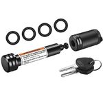 METOWARE Trailer Hitch Lock - 5/8" Dia Locking Receiver Pin, Fits 2" Receiver Tubes, Class III & IV Hitch Receivers, Anti-Theft Trailer Receiver Lock, Black (1 Pack)