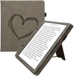 kwmobile Case Compatible with Amazon Kindle Scribe Case - Cover for eReader with Magnetic Closure - Grey