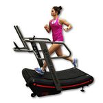 SB Fitness Equipment CT700 Self Generated Curved Commercial Exercise Workout Treadmill with 8 Resistance Levels and Front Digital Display