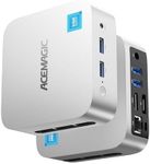 ACEMAGICIAN Vista V1 Smallest Mini PC Windows 11 Pro, Ιntel Alder Lake N97(Beat N95/N100,up to 3.60GHz), 16GB DDR4 512GB SSD Mini Office Desktop PC, Support 4K@60Hz Display/5G WiFi/Bluetooth/USB3.2