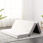 Inofia Folding Mattress Double, 15cm Tri-fold Mattress with Memory Foam and Ultra Soft Removable Cover, Pressure Relief & Supportive, 100-Night Trial - 190 X 135cm X 15cm