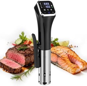 Obecilc 1100W Smart Sous Vide Cooker with WiFi App, Immersion Circulator ±0.1°C, 4D Circulation Heating, 25–95°C Range, Stainless Steel Low-Temperature Slow Cooker for Home Kitchen