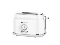 Frigidaire ETO102-WHITE, 2 Slice Toaster, Retro Style, Wide Slot for Bread, English Muffins, Croissants, and Bagels, 5 Adjustable Toast Settings, Cancel and Defrost, 900w, White