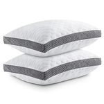 BedStory Gel Memory Foam Pillows Queen Size 2 Pack, Adjustable Shredded Memory Foam Pillows, Cooling Pillow with Cover, Hypoallergenic Bed Pillows for Neck Shoulder Pain, CertiPUR-US Certified 45x68cm