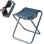 C hello cloud Camping Folding Stool, Mini Outdoor Collapsible Slacker Chairs Seat Portable Lightweight Folding Stool for Fishing Camp Traveling Hiking Beach Garden BBQ with Carry Bag in 3size (Large)