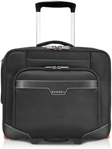 EVERKI Journey Business Professional 16-Inch Laptop Trolley Rolling Briefcase, Ballistic Nylon, Wheeled (EKB440), Black