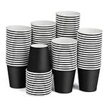 BUOKKON 100 Pack 3oz Black Paper Cups, Small Disposable Bathroom Cups, Mouthwash Cups, Espresso Cups, Small Paper Cups for Birthday Party Picnic Bathroom Supermarket