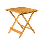 Square Folding Wooden Garden Table - Foldaway Garden Coffee Side Table Suitable for Indoor and Outdoor Use - Ideal for Garden, Patio, Bistro, Dining, Drinks and More