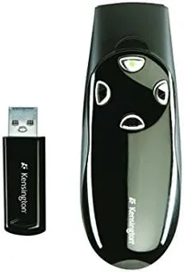 Kensington Wireless Presenter Pro with Green Laser, Class 2, 150 Ft Range, Black