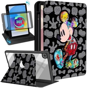 Trendy Fan for Galaxy Tab A7 lite Case 8.7 Inch 2021 Cute Cartoon Kawaii for Girls Kids Girly Women Design Covers,360 Degree Rotating Folio Stand Pencil Holder for Samsung Galaxy Tab A7 lite,Miqi