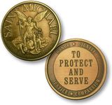 Northwest Territorial Mint Saint Michael to Protect Bronze Antique Challenge Coin