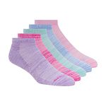 Skechers womens 5 Pack Low Cut Socks, Pink/Aqua Sky, 11-Sep US