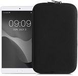 kwmobile Neoprene Pouch Compatible with 8"-8,4" Tablet - Universal Sleeve Case Cover with Zipper for Tablet - Black