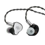 Linsoul Kiwi Ears KE4 In Ear Monitor, 2DD+2BA Hybrid Earphone, Gaming Earbuds, HiFi Wired IEM, with Detachable IEM Cable for Musician Audiophile (Silver)