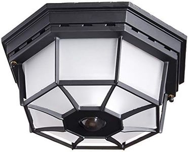 Globe Electric HZ-4300-BK Ceiling Motion Light, Black, Bulb Not Included