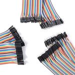 FEDUS® Reusable Solderless Breadboard Dupont Jumper Wires Connector for Arduino Raspberry Bot Circuit Creating Ribbon Cables Kit PCB Cable Male to Male, Male to Female, Female to Female 120 Pieces