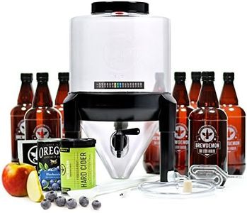 BrewDemon Hard Cider Kit Pro by Demon Brewing Company - Conical Fermenter Eliminates Sediment and Makes Wicked-Good Home Made Cider - 2 gallon hard cider kit