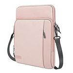 MoKo 12.9 Inch Tablet Sleeve Bag Carrying Case with Pockets Fits iPad Pro 12.9 M2 2022/2021/2020/2018,Surface Laptop Go 12.4",Galaxy Tab S8+ 12.4", Pink