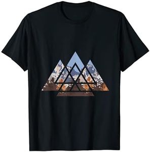 Design nature avec un paysage de montagne pour les amateurs de plein air T-Shirt