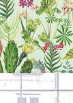 Lister Cartwright Tropical Plants Design Pale Greenout Roller Blinds Windows Blind Easy Fit Child Safety Included Made to Measure(Pale Green, 60 cm Width x 140 cm Drop)