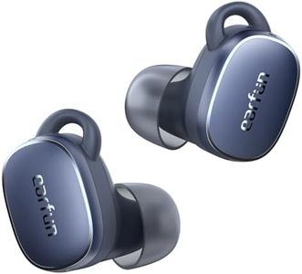 EarFun Free Pro 3 Noise Canceling Wireless Earbuds, Snapdragon Sound with Qualcomm aptX™ Adaptive, 6 Mics ENC,Customizable EQ App,Bluetooth 5.3 Earbuds, Multipoint Connection, 33Hrs, Navy Blue