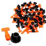 TOPWAY Tile Leveling System 200pcs Pack Reusable Tile Levelers Spacers for Building Walls Floors + Special Wrench 347829