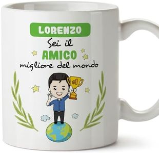 Mugffins Tazza Personalizzata in ceramica per AMICO 11 oz / 350 ml - In italiano - Sei migliore del mondo - Idea regalo per compleanno, anniversario, natale