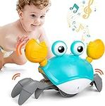 BIBIELF Crawling Crab Baby Toy - Sensory Toys for 1 2 3 4+ Years Old Baby Boys Girls, Electronics Pet Toys with Automatically Avoid Obstacles