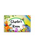 999Store Printed Pooh and Friends for Kids Room Name Plate (MDF_12 X7.5 Inches_Multi)