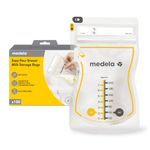 Medela Easy Pour Breastmilk Storage Bags, 100pcs 210ml, Disposable Leakproof Breast Milk Bags with Milk Protection, Breastfeeding Essentials