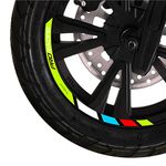 Piston Graphics Scooty Rim Stickers Kit Pro PGRacing Series in Neon Green Adhesive Vinyl