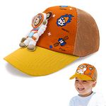 VRITRAZ Breathable Astrobear Print Little Sports Cap for Active Kids, Baby Girls and Boys 3-12 Years (Orange)…