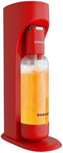 Drinkmate OmniFizz Sparkling Water and Soda Maker, Carbonates Any Drink Not Just Water, Fizzy Drink Maker, Water Carbonator, Sparkling Water Machine, CO2 Cylinder Not Included, Royal Red