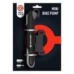 Mini Bike Pump 120 PSI / 8.3 Bar – Compact Plastic Portable Bicycle Hand Pump for Presta, Schrader Valve | Frame Mounted Small Manual Bike Pumps for All Bikes – MTB, Road, Mountain Bikes