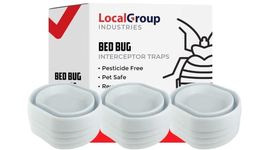 Bed Bug Trap - Eco Friendly Bed Bug Interceptors for Bed Legs - Insect Detector, Interceptor & Monitors for Indoor Home (White, 12)