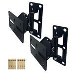 Howonder MY-22 Heavy Duty Speaker Wall Mounts,Hold up to 100lbs, Speaker Wall Mount Bracket Design for Large Speakers or Column Speakers (2 Packs Black)