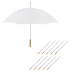 Anderson Umbrella Wedding Umbrella - Manual Open - 10 Pack - 35" Umbrella (White)