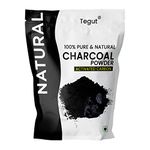 Tegut 100% Natural Activated Charcoal Powder Ideal for Skin, Removing Dead Skin, Impurities, Detoxifying and Teeth Whitening - 500g (Pack of 1)