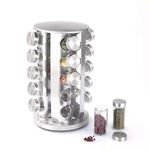 Delavala Stainless Steel Masala Spice Rack Set/Rotating Masala Rack (20 JAR, SPICE RACK)