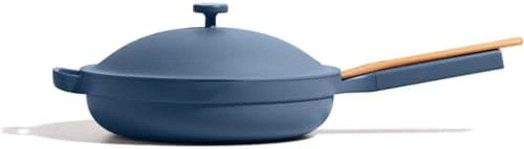 Our Place Always Pan - Large 12.5-Inch Nonstick, Toxin-Free Ceramic Cookware | Versatile Frying Pan, Skillet, Saute Pan | Stay-Cool Handle | Oven Safe | Lightweight Aluminum Body | Blue Salt