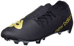 New Balance Unisex Adult Furon V7 Dispatch FG Soccer Shoe, Black/Gold, 10 Wide Women/8.5 Men