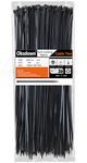 Oksdown 100 Pack Black Plastic Cable Ties 300mm×3.6mm Heavy Duty Strong Nylon Premium Self Locking 12 inch/30 cm Long Zip Tie Wraps