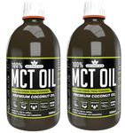 Natures Aid 100% MCT Oil - Premium Coconut Oil 500ml (Pack of 2)