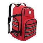 Peaoop First Responder Bag Empty Trauma Backpack Medical Supply Bag for EMT,Firefighters,Hikers Large Capacity(First Responder Bag)