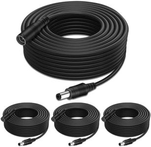 Power Extension Cable 33ft DC 12V Plug Power Adapter Extension Cable for CCTV Security Camera
