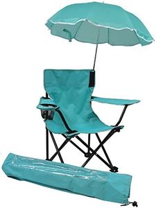 KIDS ONLY Beach Baby Umbrella Chair with Matching Shoulder Bag, Cup Holders, steel,polyester, Aqua