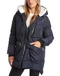 Steve Madden Women's Long Down Puffer Jacket, Indigo Heather, L