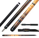 Moyerely Carbon Fiber Pool Cue,11.8mm/12.5mm Low Deflection Cue Stick,Professional Pool Stick with Case with Extension(MF2-11.8mm+Extension, Wavy Pin)