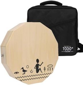 TODO The Nile Travel Cajon Box Drum Flat Hand Drum Portable Birch Wood Percussion Instrument with Adjustable Strings Carrying Bag First Handcrafted